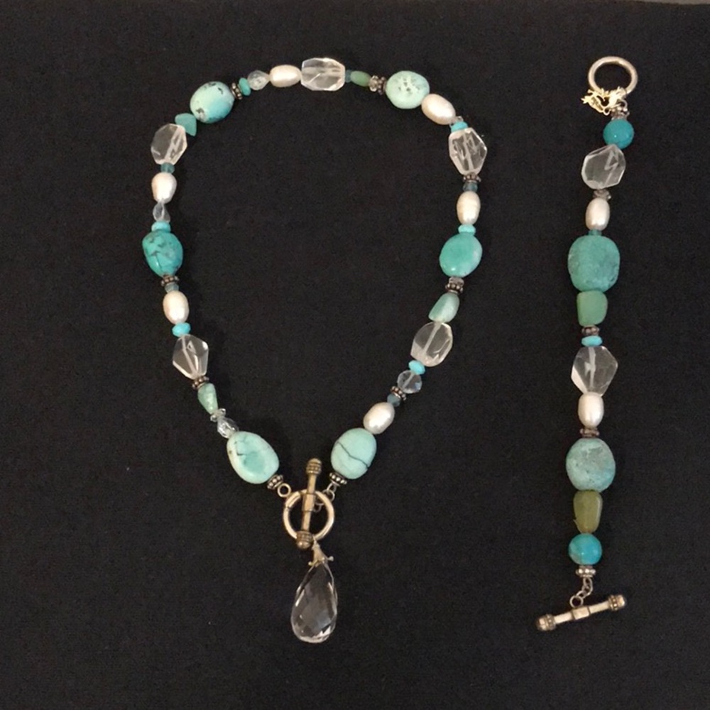 LOIS KATHERINE TURQUOISE MULTI NECKLACE & BRACELET